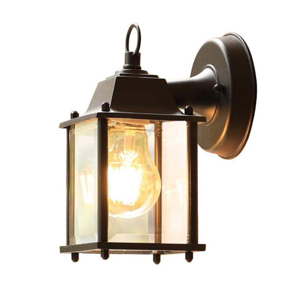 Minimalistisk  e27 vegglampe, utendørs vanntett vegglampe ,ac90-260v glass gårdsplass hage veranda korridor lys retro vegglamper
