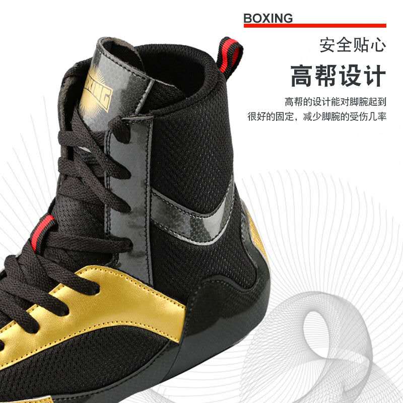 Boxing Shoes Men Breathable Boys Wrestling Shoe Non-Slip Wrestling Sneaker Mens Women Fiting Boxing Shoes