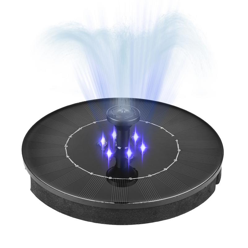 2 W Boden Solar Brunnen Pumpe Wasserdichte LED Solar Panel Mit Tauch Pumpe Für Vogel Bad Garten Brunnen garten dekoration