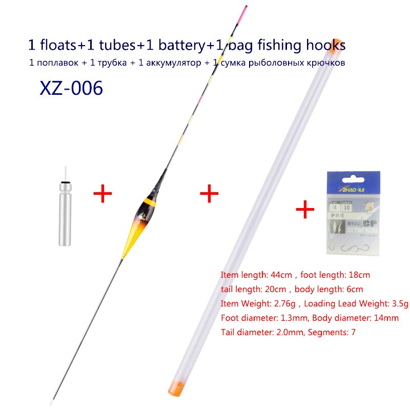 Composite Nano Fishing Floats Shallow Water Buoy Fresh Water Fishing Bobber Color Gradual Change Boya Fishing Tackle Accessories: XZ-006