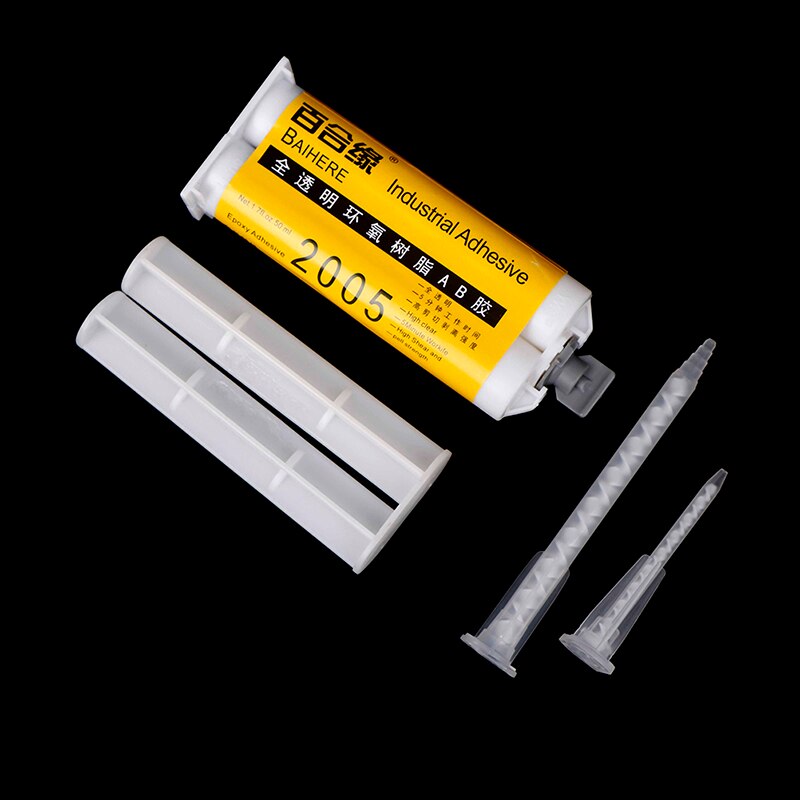 1pc Epoxy Resin AB Glue 5 Seconds Glass Fiber Ceramic Hard Plastic Epoxy Resin Adhesive 50ml High Strength ZMONH
