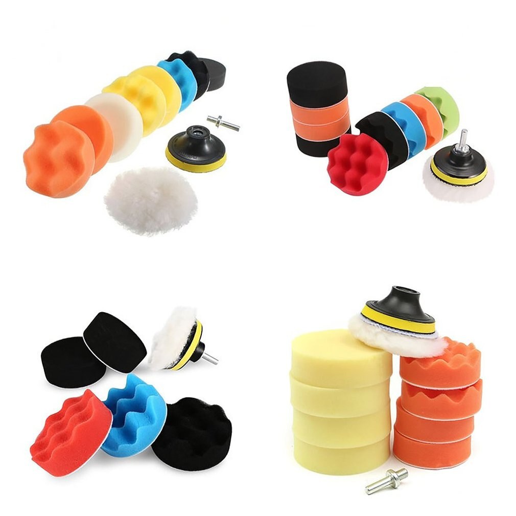 de abrillantado para coche esponja para encerar rueda de pulido placa Set 3 pulgadas 7 piezas de cerámica de muebles de placa de pulido Pad