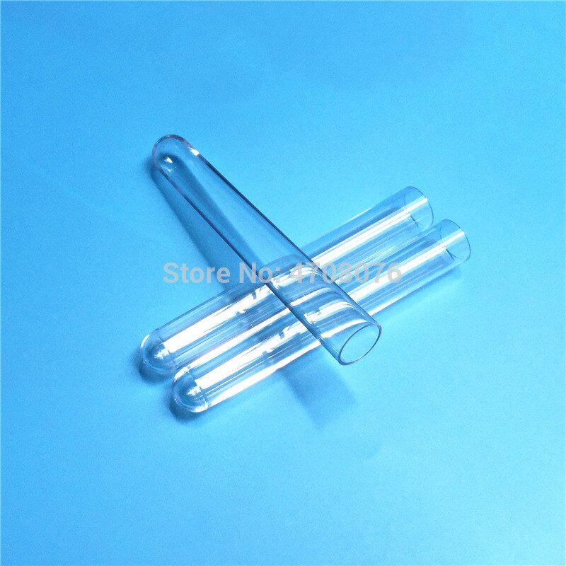 Tube à essai en plastique sans bouchon, tube de laboratoire transparent à fond rond, matériel PS, matériel de laboratoire pour expérience scientifique, 12x75mm, 100 pièces/lot