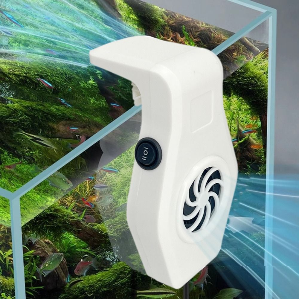 Enfriadores de acuario creativos de 2 velocidades de viento, ventilador de montaje en pared, dispositivo de refrigeración de tanque de peces de plástico, ventilador de refrigeración ajustable para acuario