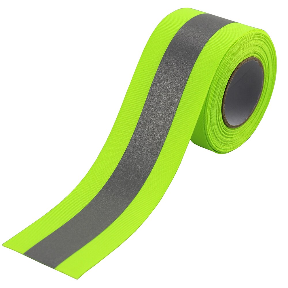 Sew On Silver Reflective Tape for Chothing Safety Fabric Webbing Trim Strip 5cm x 2cm x 2m: Green-2m