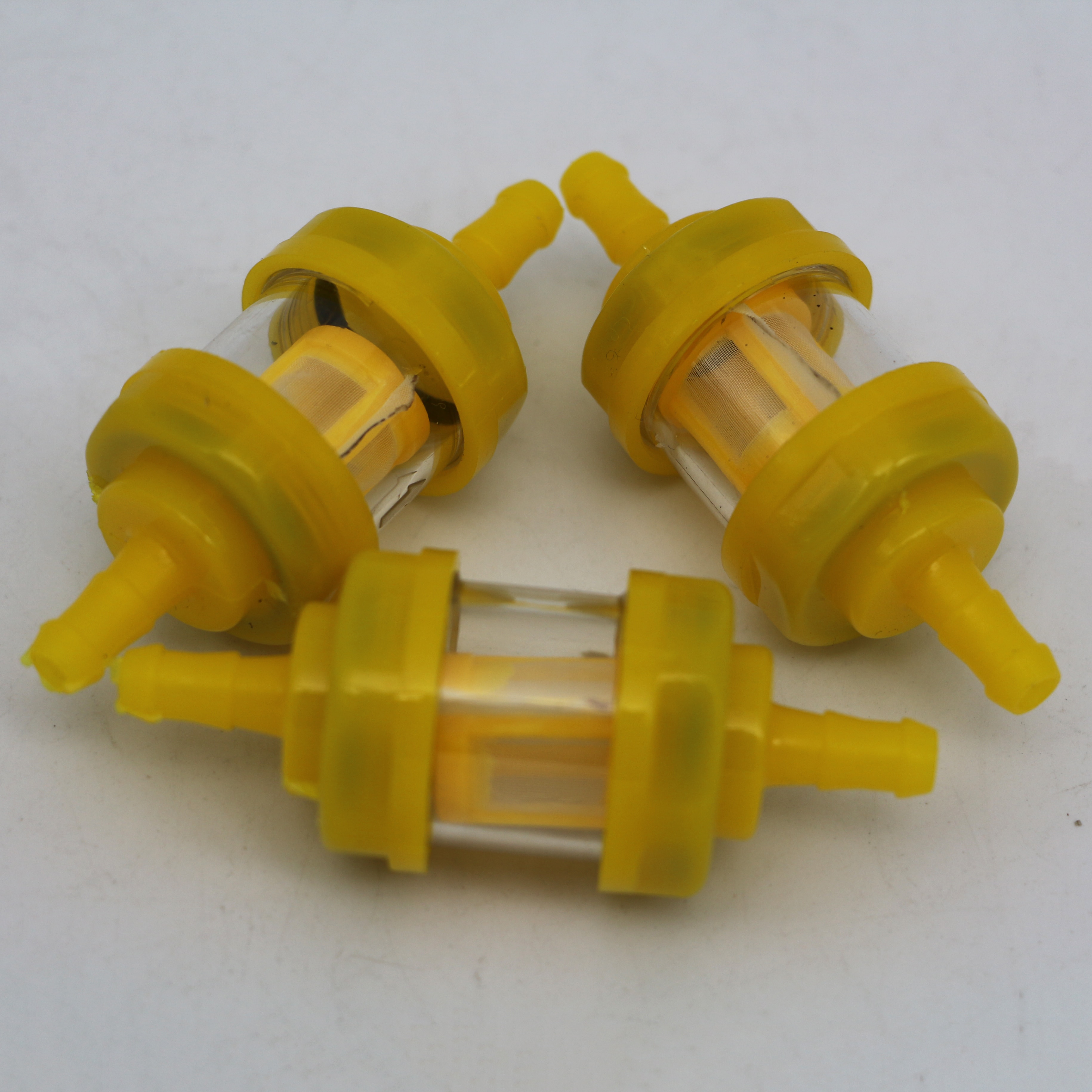 3 stk 1/4 '' 6mm 7mm slanger motorcykel scooter benzin filter inline klart gas brændstof