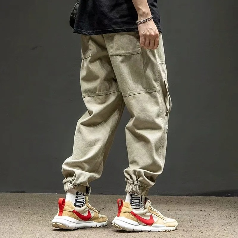 HOUZHOU Khaki Cargo Hosen für Männer Jogger Jogginghose Casual Baumwolle Japanischen Hip Hop Streetwear männer Cargo Hose Männlichen 5XL