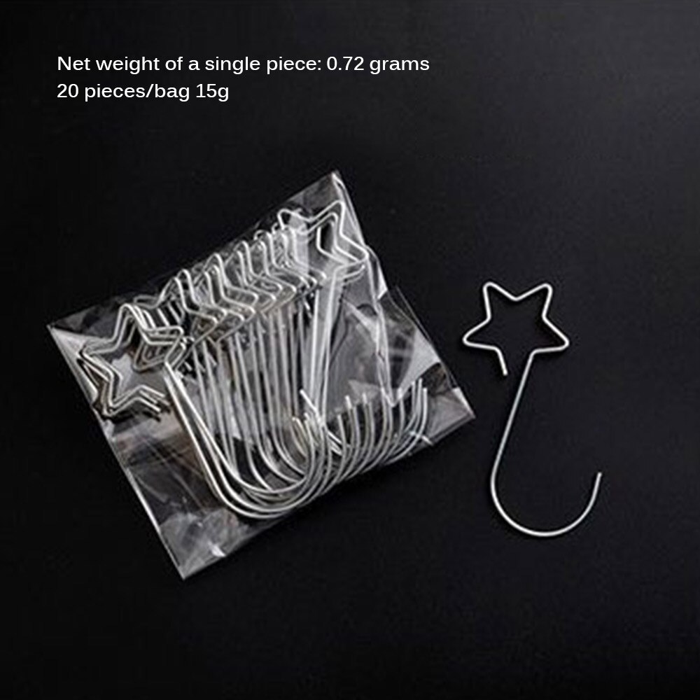20Pcs Diy Mini Stervormige Haken Stevige Ster Vormige Haken Rvs S-Vormige Hangers Metalen Diy Mini ster Vormige Opknoping