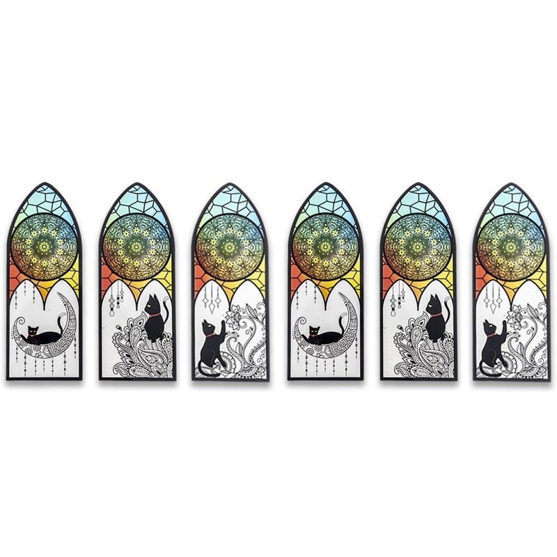 2022 Retro Black Book Marks Waterproof Page Marker for Kids Adults 6 Sheets: 5