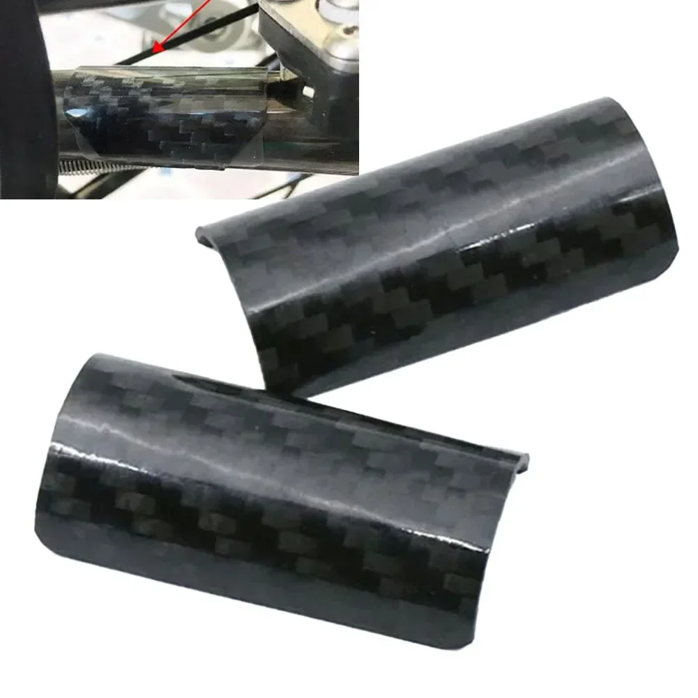 Carbon Fiber Bike Frame Guard Pad, Cadeia Stay Guard, Bicicleta dobrável traseira, Brompton ciclismo peças, 2pcs