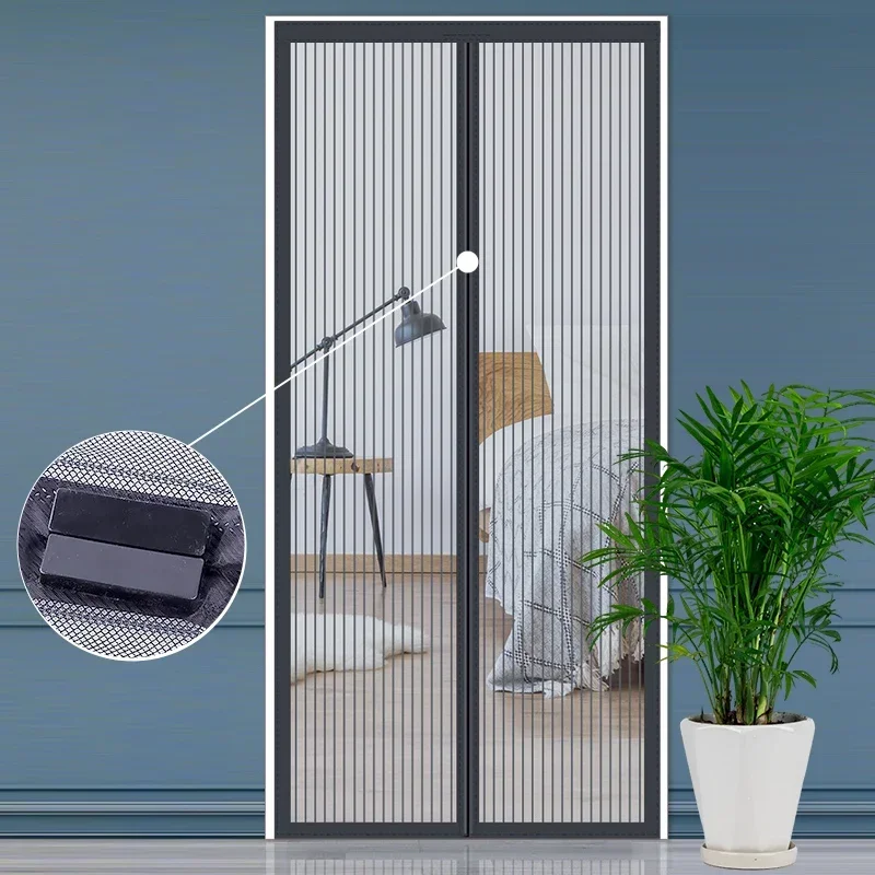 Myggenet til vinduer, insektnet, automatisk lukkende dør, husholdningsventilationsgardiner, magnetisk net