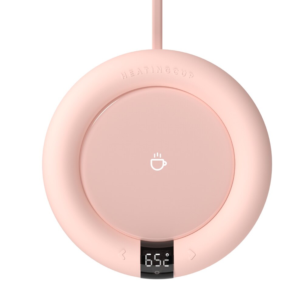 YAJIAO inteligente para automóbil calentador de café taza calentador 3 velocidad de temperatura de Control para leche de café agua de Navidad 220V/20W: B-Pink / EU Plug 220V
