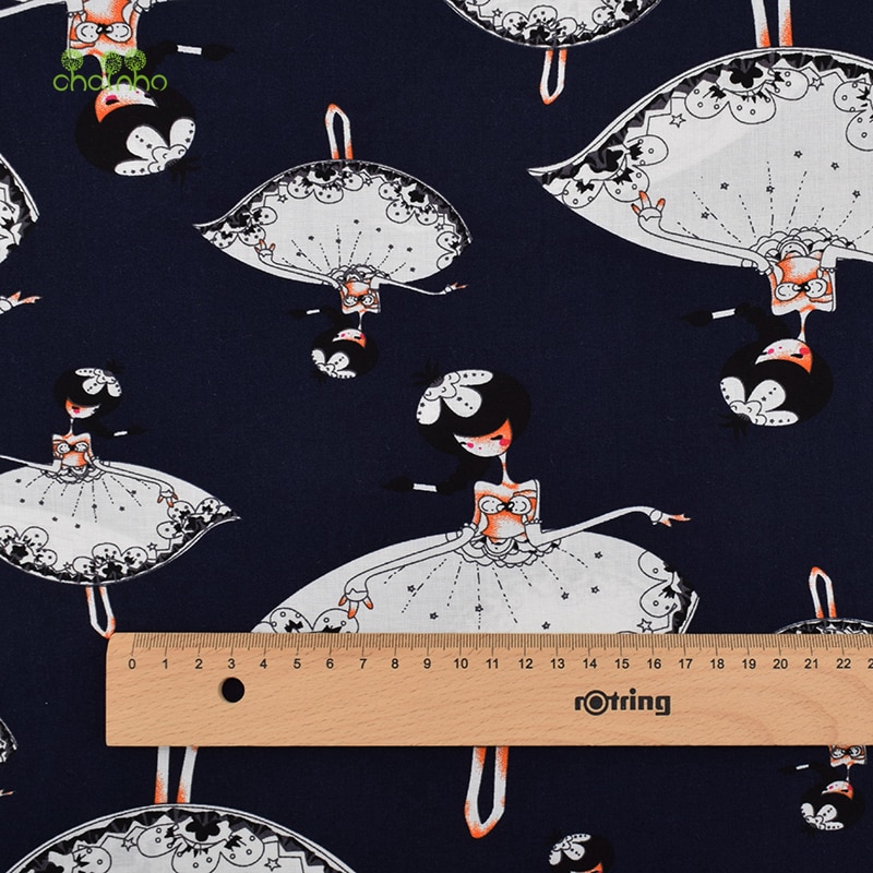 Chainho, zomer Kleding Stof/Dansen Meisjes Serie Gedrukt Patroon/Imitatie Zijde/Rok/Jurk/Shirt Materiaal/halve Meter 50x140cm