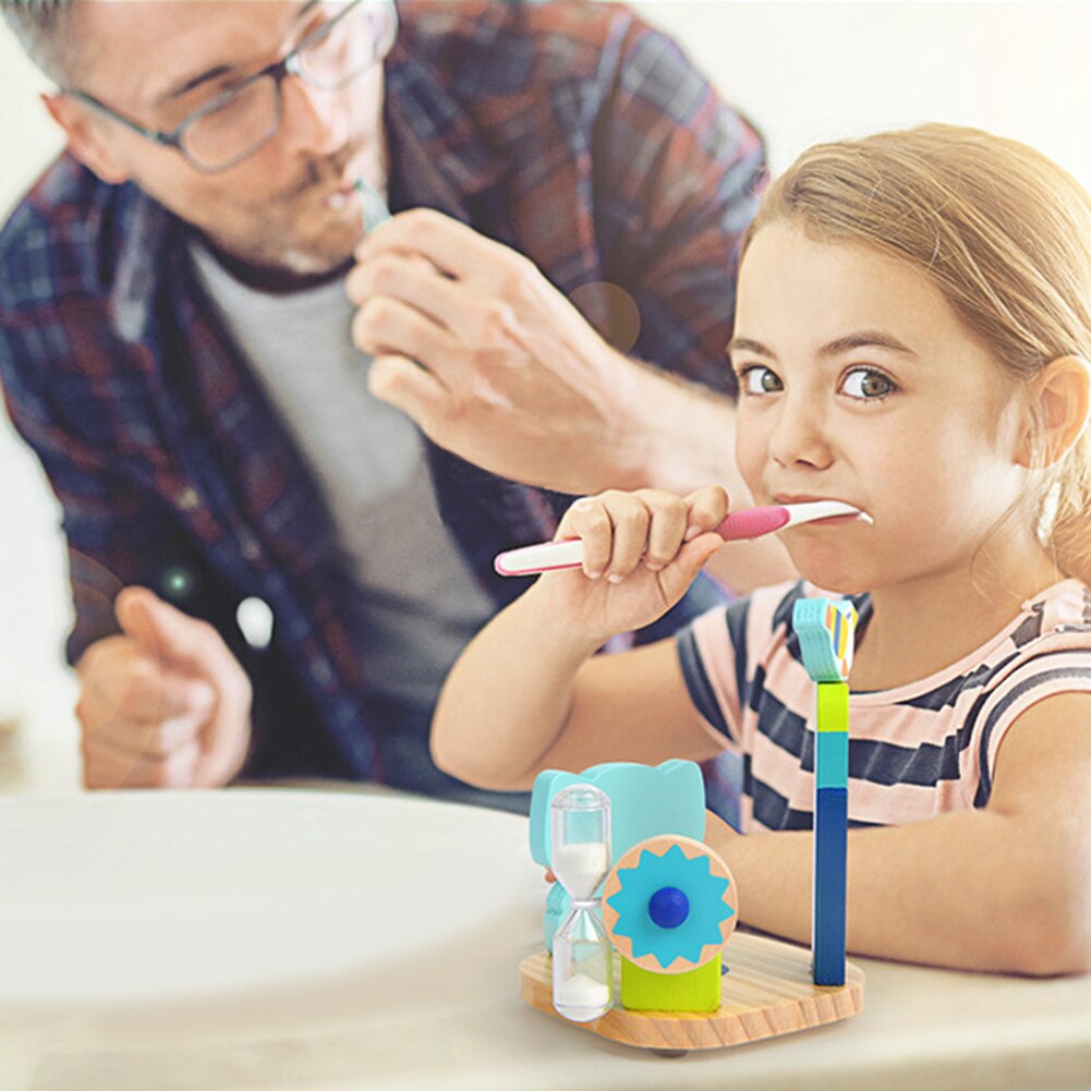 Mignon sablier 3 Minutes minuterie brosse à dents tasse Base apprentissage jouets pour enfants école primaire dents brossage fournitures #38