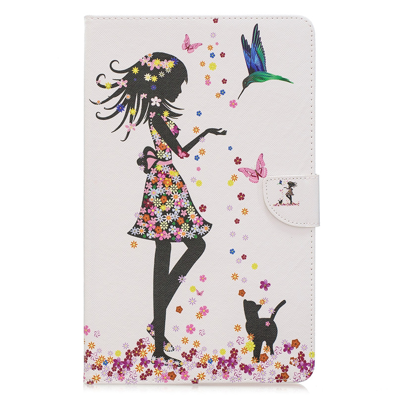 Per Il caso di Samsung Galaxy Tab 8.0 2019 SM-T290 T295 Simpatico Gatto Unicorno Cucciolo Farfalla Tablet Cover Per Galaxy Tab UN 8.0 2019 Caso: Girl