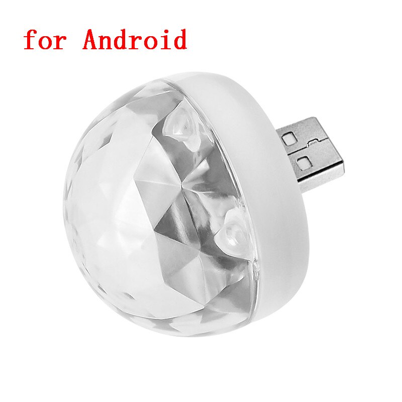 Lumière USB Portable pour moto, voiture, téléphone Portable, lumières Disco, scène, réunion de famille, boule magique, fête, Club, lampe automobile: 05