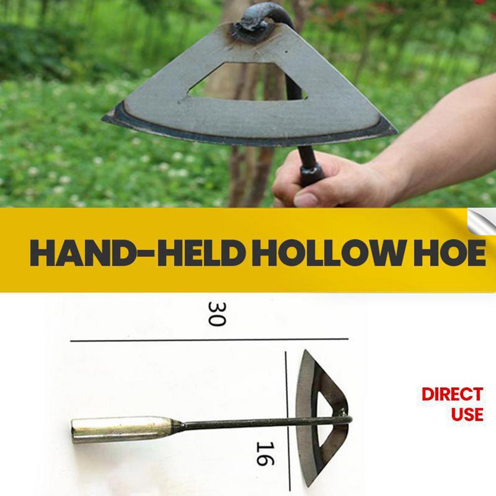 Azada hueca endurecida de acero, rastrillo de deshierbe de mano para plantar verduras, granja, jardín, herramienta de Agricultura, accesorios de deshierbe,