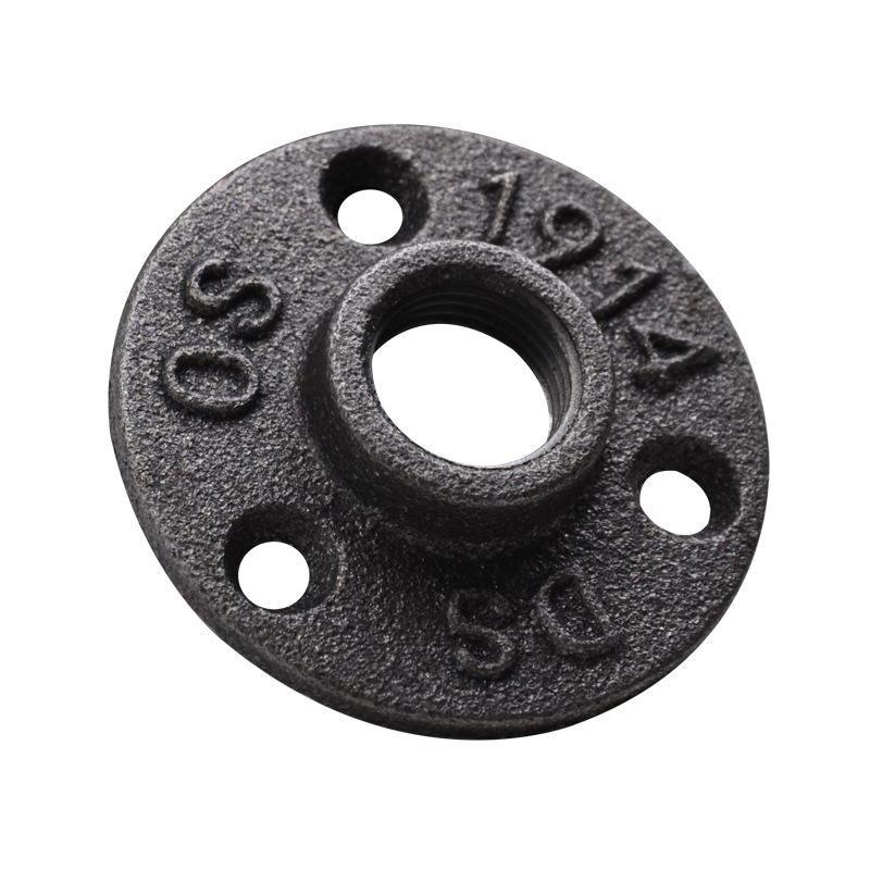 1pc Eisen Rohr Armaturen Zauberstab Halterung Boden Antike DN15 DN20 Flansch Stück Hardware- Werkzeug Gusseisen Flansche Gietijzeren buisleidingen