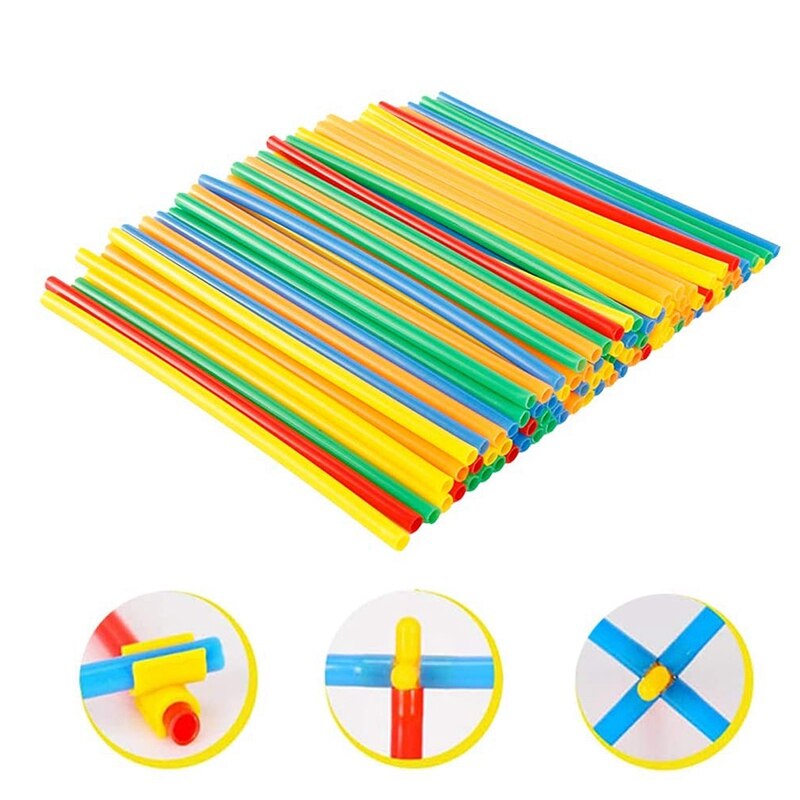 Straws Block Connectors DIY Toy Constructor Interlocking Engineering for Kids Educational Toys