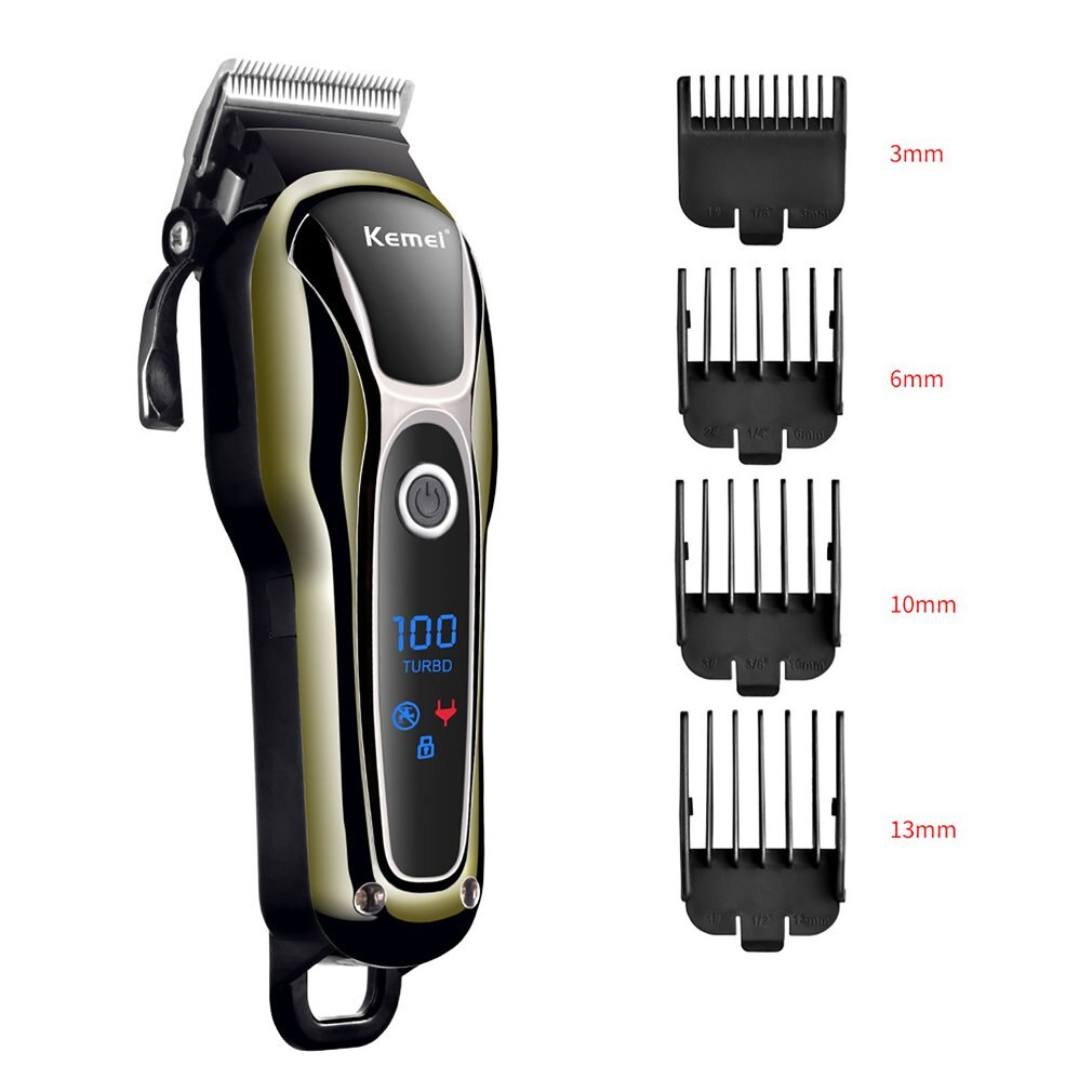 Men Electric LCD Hair Clipper Grooming Clippers Trimmer Haircut Machine Barber Shaver
