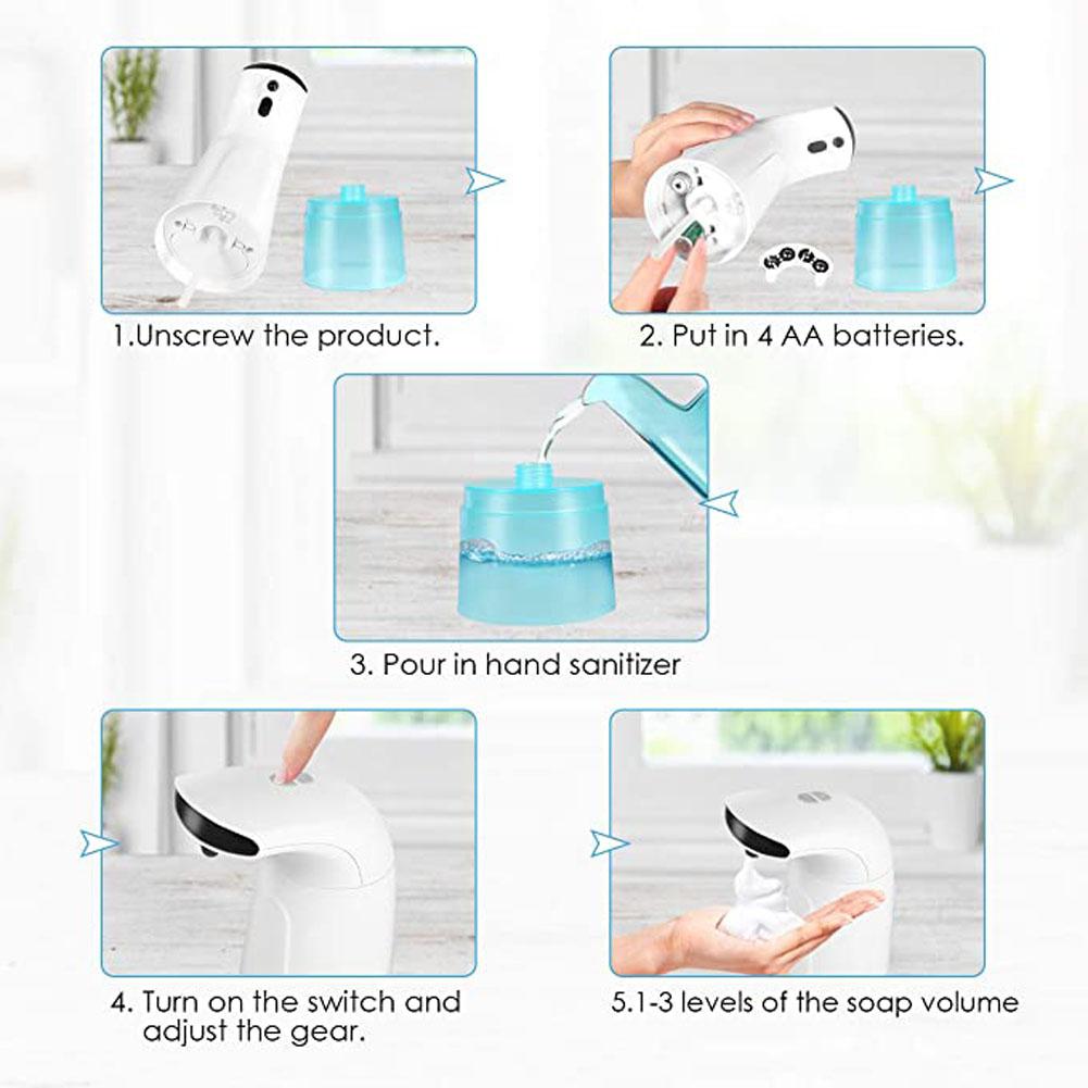 320ml håndvaskeapparater automatisk induktionsskum genopladelig smart sæbedispenser til hjemmet badebruser tilbehør