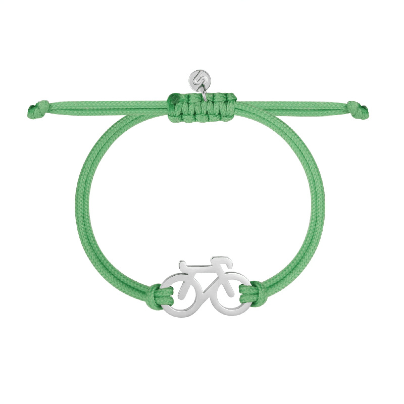 Bransoletka sportowa z plecionego sznurka, modna w 2025 roku, popularna bransoletka z zawieszką rowerem, tenisem, piłką nożną, biżuteria dla przyjaciół, zawodników, prezent.: Jasnożółty Kolor