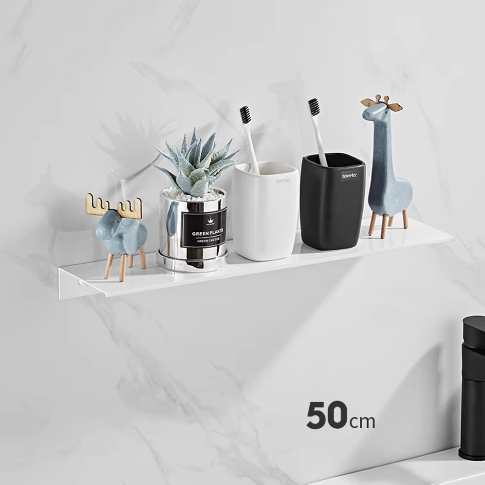 Acessórios do banheiro espaço de alumínio preto prateleiras do banheiro cozinha prateleira parede chuveiro rack armazenamento 30-50cm sala estar organizador: Cinza claro