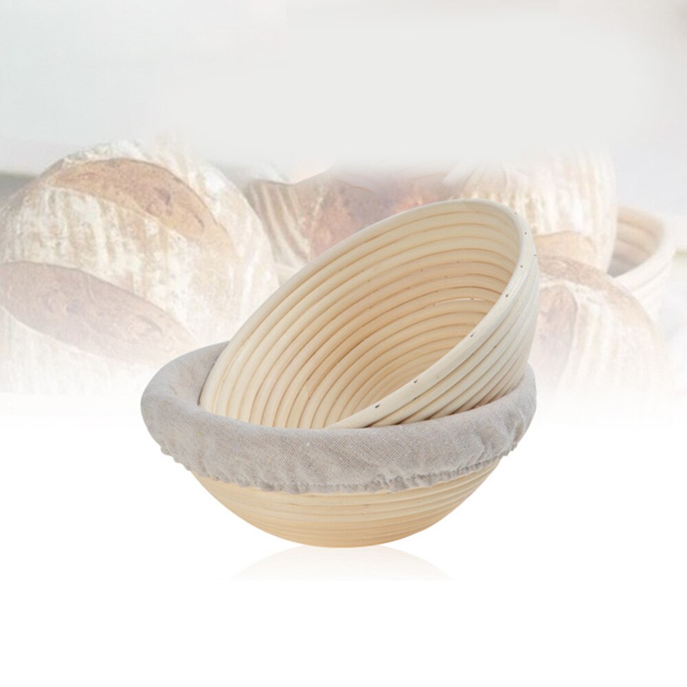 Ronde Brood Deeg Proofing Rising Rotan Mand & Liner Proofing Mand Set Bakers & Brood Maken Voor Thuis