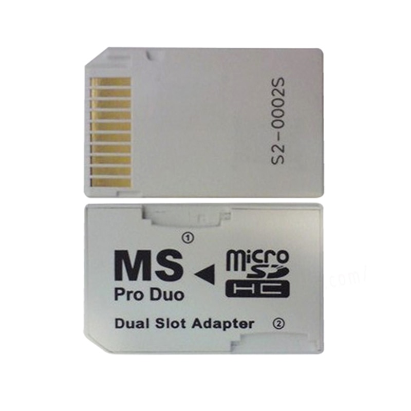 Tarjeta Micro SD de doble ranura para 2 tarjetas TF a Stick, adaptador de tarjeta MS Pro Duo para PSP, compatible con tarjeta TF de 64MB a 8GB, convertidor de memoria