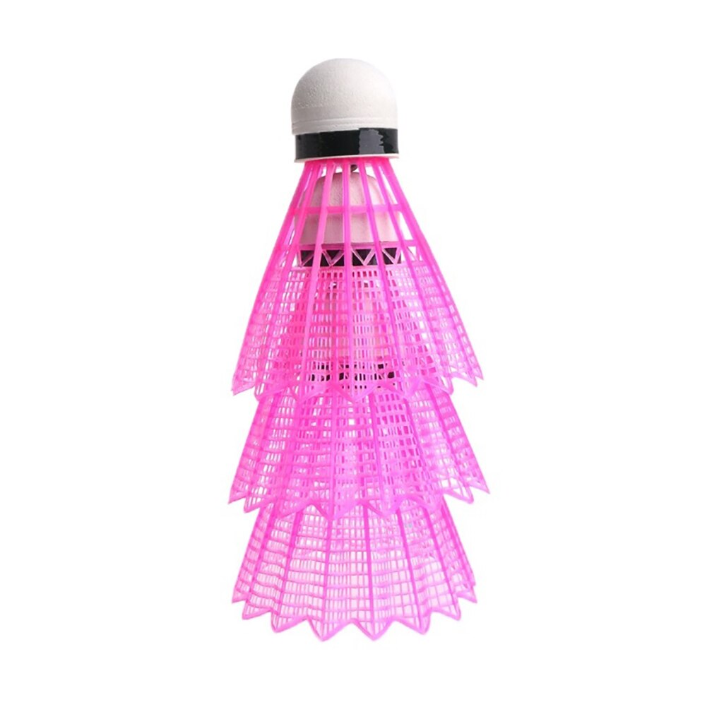3 stk ledet badmintonbold lysende plastik badmintonbolte farverige belysning bolde udendørs sportsaktiviteter