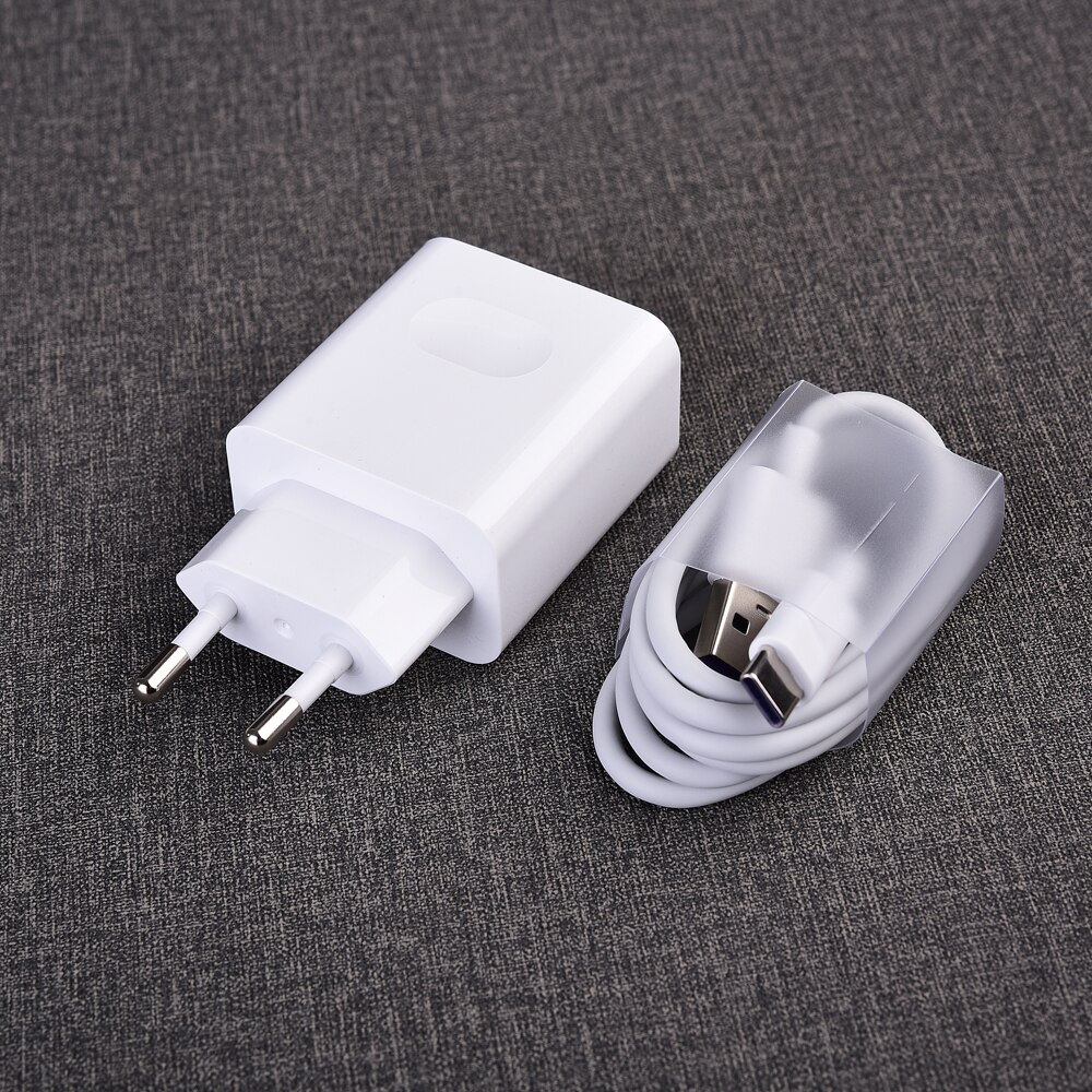 Originele huawei 5v/4.5a supercharger adapter 5a type c usb kabel voor  p9 p10 plus  p20 p30 p40 pro mate 9 10 20 30 pro honor 10: Eu set geen doos