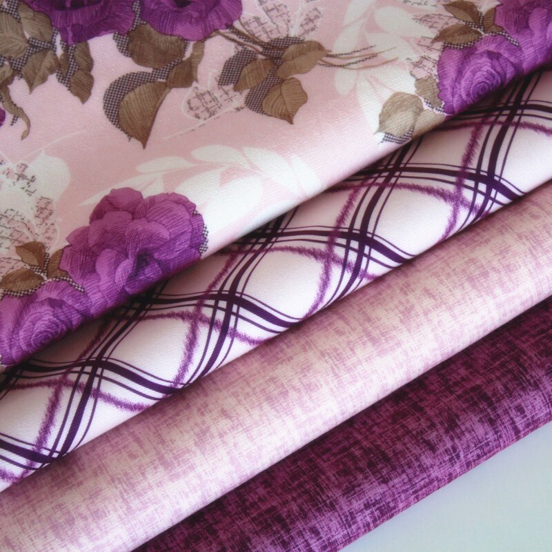 Wide 57" Short Pile Velour Printed Velvet Upholstery Sofa Fabric By the Yard Plaid Pastoral Cloth Diy Pillow Case Material