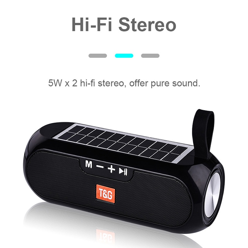 Bluetooth Speaker Draagbare Kolom Draadloze Stereo Muziek Box Solar Power Bank MP3 Luidspreker Outdoor Waterdichte Luidspreker