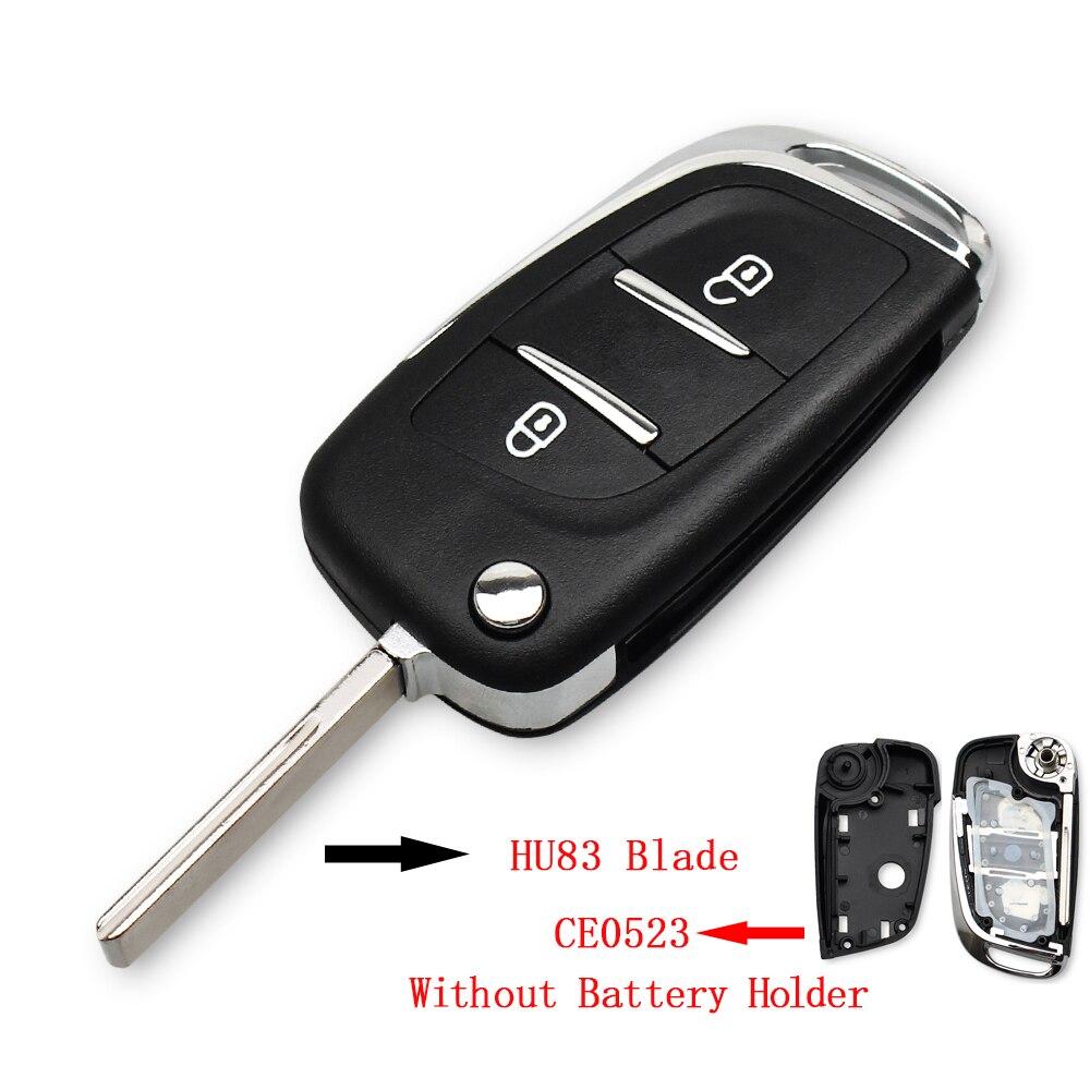 Keyyou 2/3bt ce0523 modificeret flip fjernbetjening til bilnøgle til citroen coupe vtr  c2 c4 c5 c6 c8 berlingo xsara picasso auto nøgle etui: Model 1