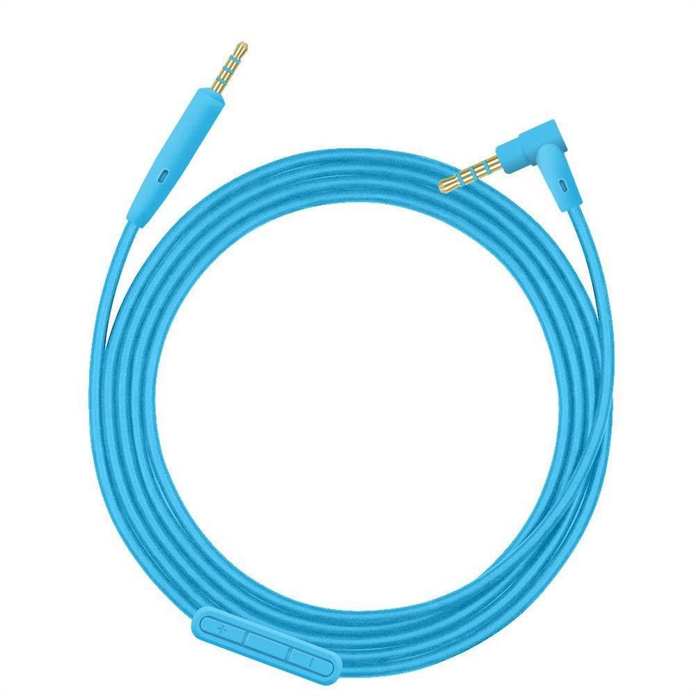 Kabel audio z mikrofonem robić słuchawek, wtyk 2.5mm 3.5mm męnarty-męnarty, przewód słuchawkowy 2.5mm robić 3.5mm z mikrofonem i regulacją głośności: Czerwony