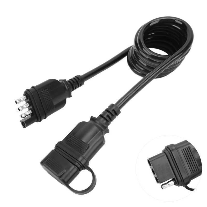 4 Way Flat Trailer Extension Coiled Cable Trailer Connector Coiled Cable Flexible Wide Application for Any Kind Of Trailers