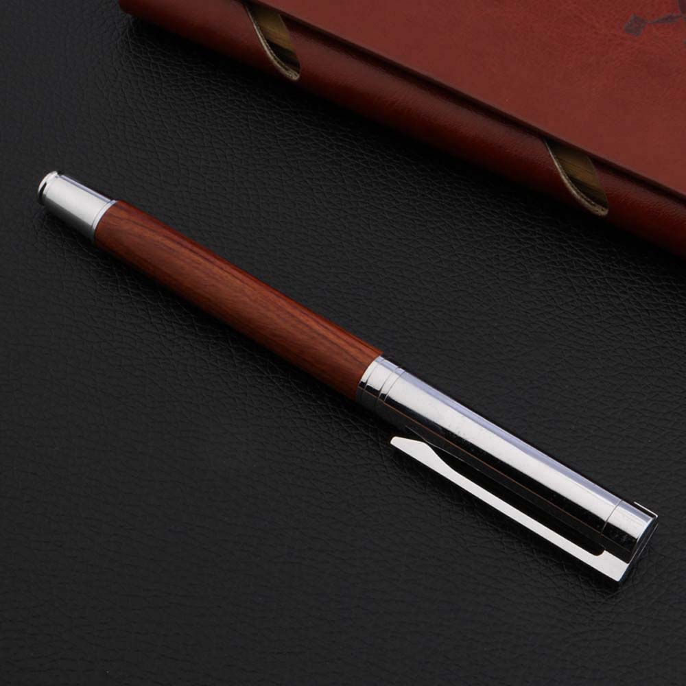 de luxe 225 stylo plume bois acier inoxydable 0.7mm plume papeterie bureau fournitures scolaires stylos à encre