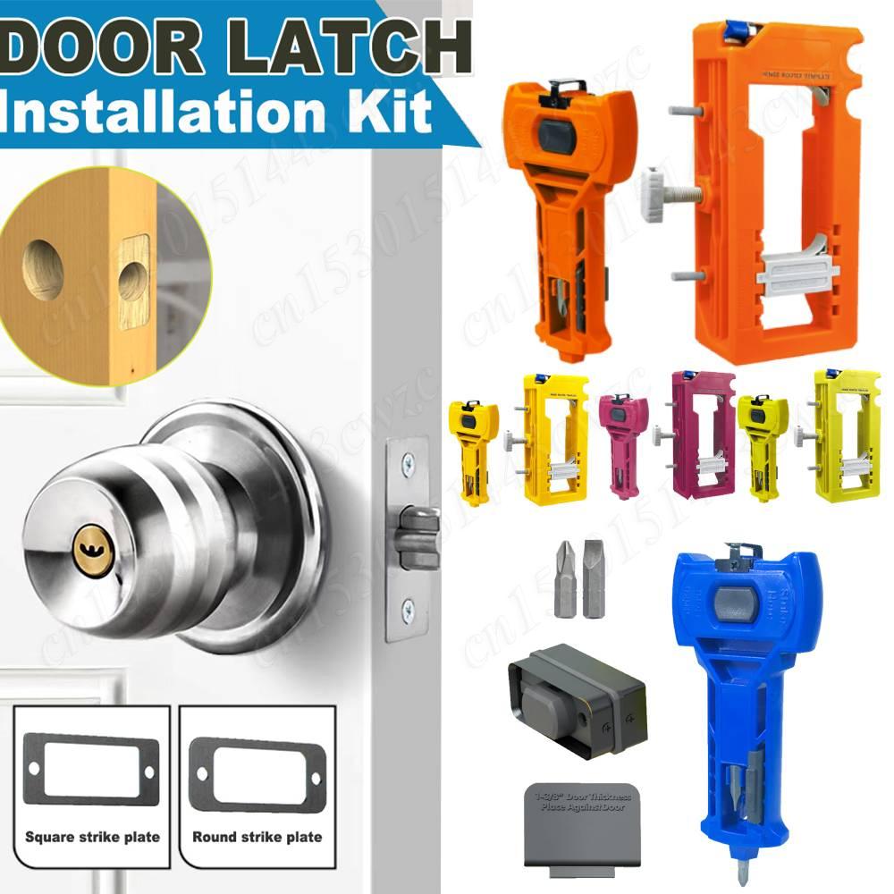 Kit de instalación de bisagras de puerta y pestillo de puerta Kit de instalación de bisagras de puerta DIY/modelo de mortaja para cincel y puntuación precisas