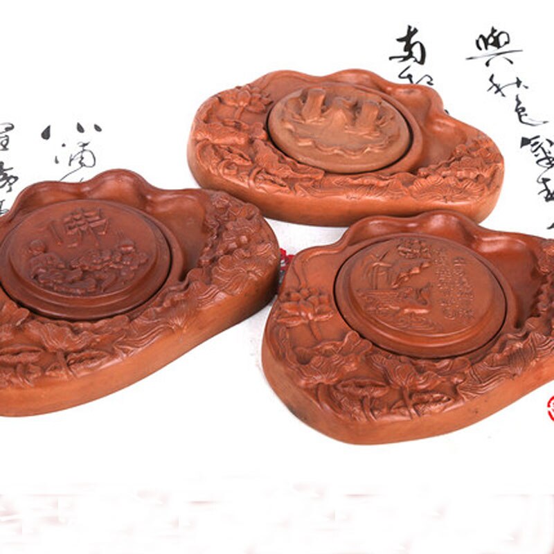 Traditionele Chinese Cheng Ni Steen Antieke Met Cover Inkt Steen Inkstone Inkt Accessoire Voor Praktijk Schrijven Kalligrafie