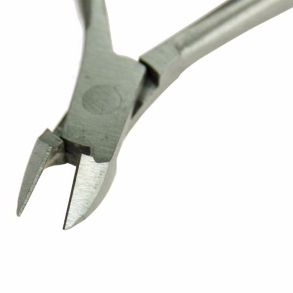 Elecool 1pc rustfrit stål neglebånd nipper cutter negle kunst saks til salon hjemmebrug falske negle cutters manicure værktøj