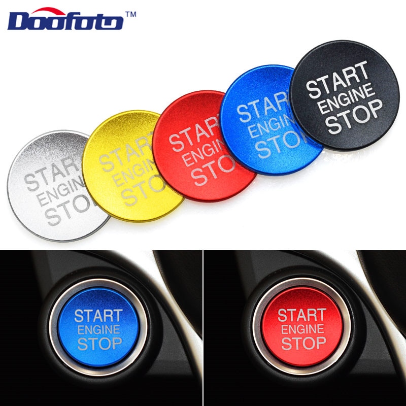 Doofo-pegatinas de para coche, carcasa de botón de arranque del motor para Alfa Romeo Giulietta Stelvio 159 Giulia, accesorios para coche