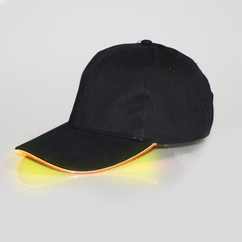 Led lys op baseball caps glødende justerbare hatte til kvinder herre monterede hatte lyser i mørket: B2