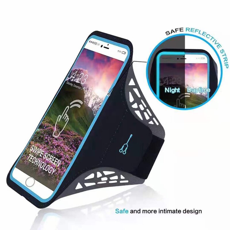 Running Sport Phone Case Arm Band Voor Iphone 12 11 Pro Max Xr Xs Max 6 7 8 Plus Smartphone vingerafdruk Unlock Arm Band