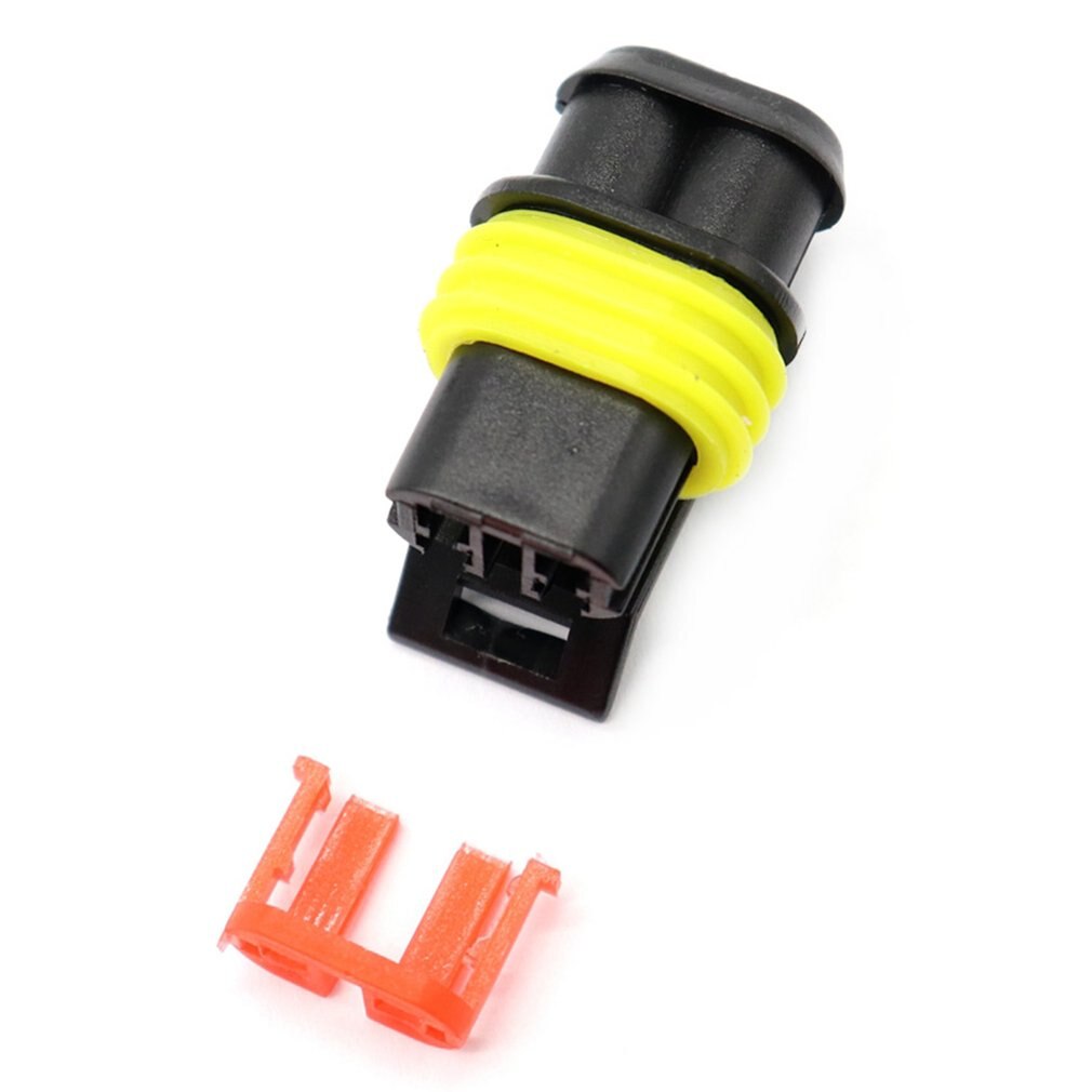 10 Kit 2 Pin Way Sealed Waterproof Electrical Connector Plug Terminal Connector Plug Set For Motorcycle Scooter Truck Boat