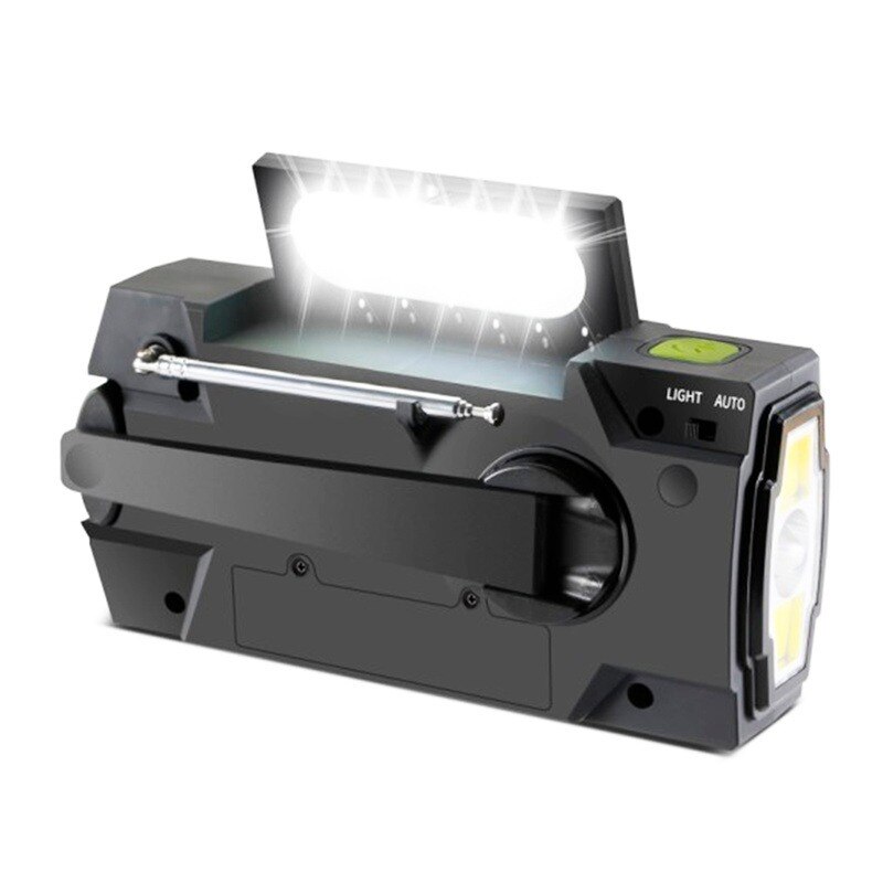 Multifunctional Radio Hand Crank Solar Crank Dynamo Powered AM/FM/WB Weather Radio with Led Lights 4000 MAh Power Bank SOS
