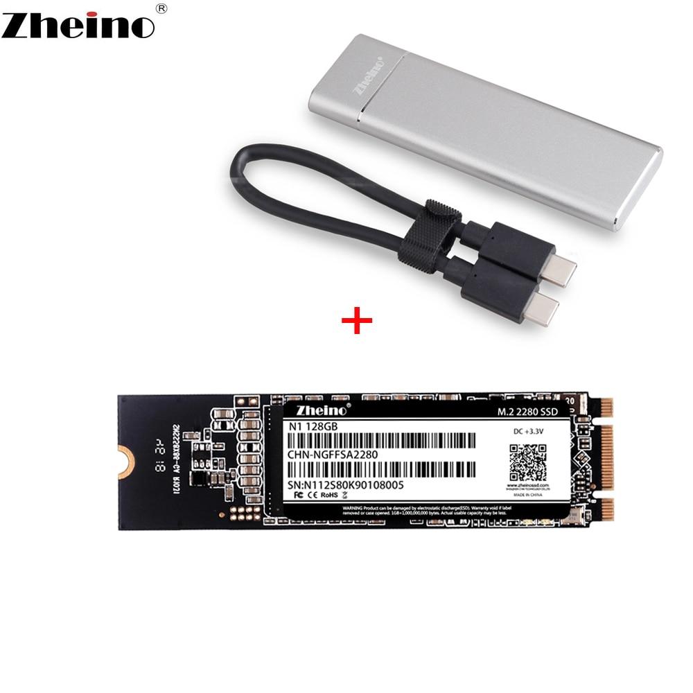 Zheino M.2 2280 Externe SSD Zu USB 3.1 Typ C Tragbare SSD Externe Solide Festplatte Für PC Laptop Schreibtisch