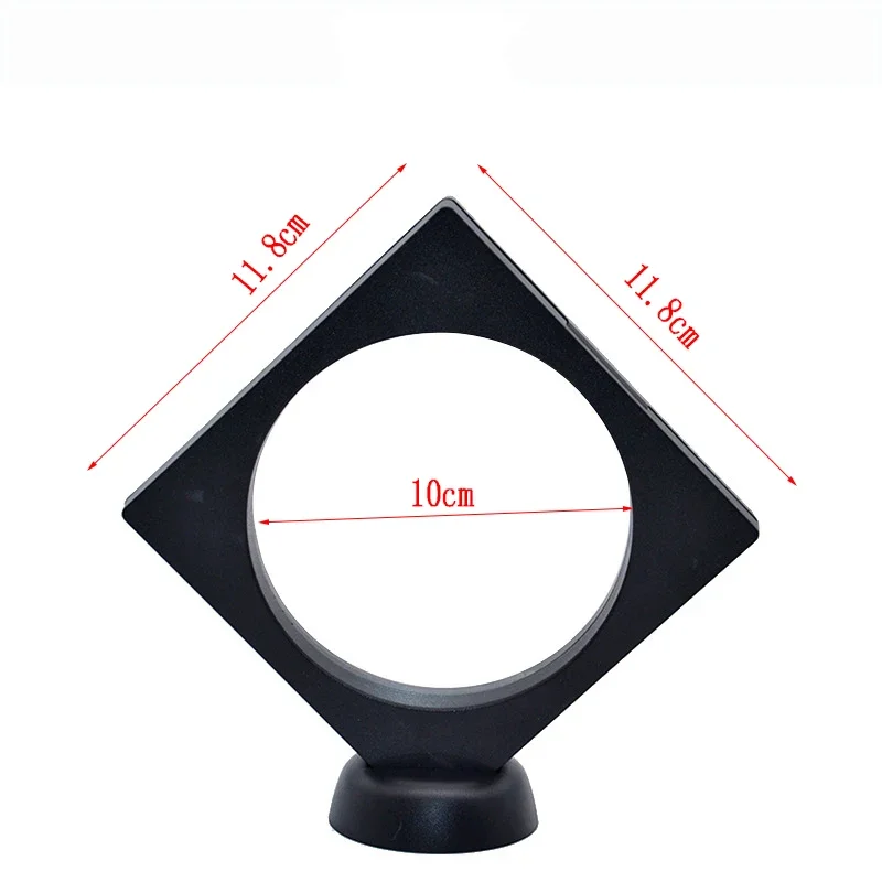 3D Floating Picture Frame Shadow Box Jewelry Display Stand Ring Pendant Holder Protect Jewellery Stone Presentation Case: Maroon