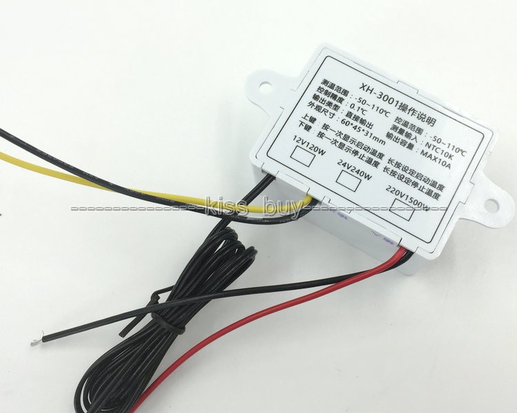 ac 220v - 50c +110c Digital LED Temperature Controller 10A Thermostat Control Switch +NTC10K L Probe