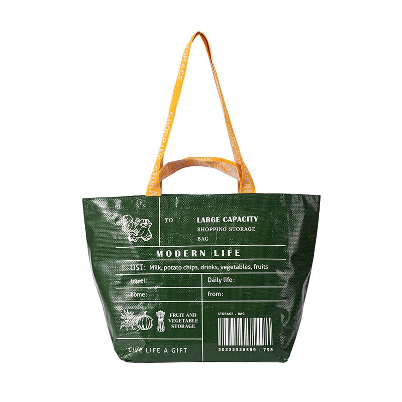 Vrouwen Draagbare Boodschappentas Opvouwbare Waterdichte Tas Draagbare Opbergtas Casual Schoudertas Vlekbestendig: green
