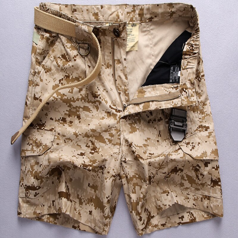 Mænd & #39 ;s sommer camouflage cargo shorts med flere lommer mandlige udendørs fiskeri vandreture ridning sport camping løse strand korte bukser